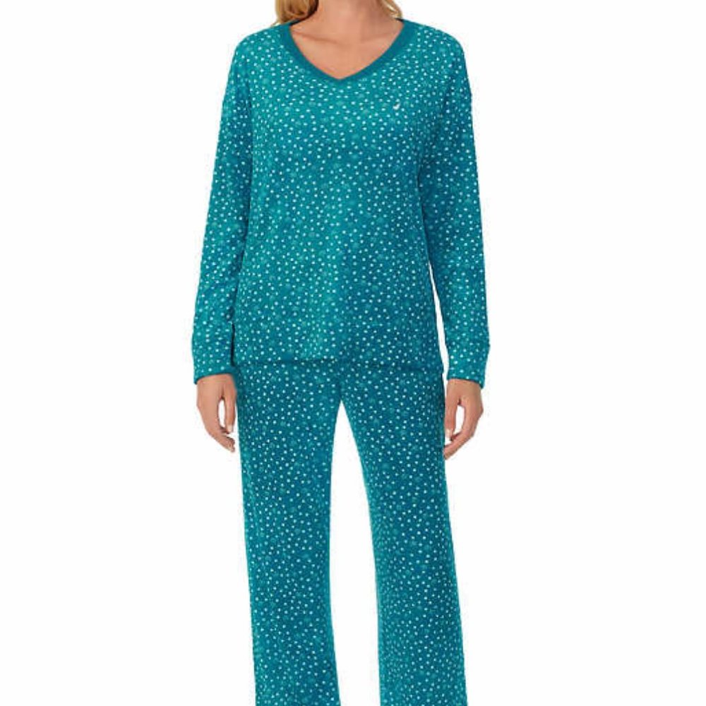 Nautica Ladies' 2-piece Pajama Set, Blue (Teal “Geo Dot”), M, L, XXL,  NWT